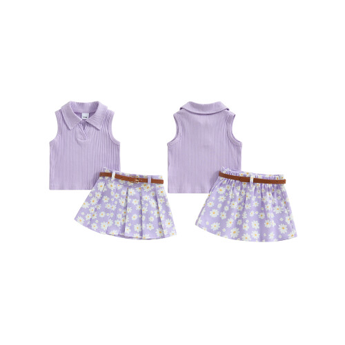 (2-3 Years, Purple) Ensemble d'été 2 imprimé marguerites. 1