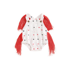 (18-24 Months, White) Salopette en jean 4 juillet.