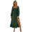 (M, Green) Robe longue d'automne occasions quotidiennes. 1