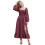 (M, Red) Robe longue d'automne occasions quotidiennes. 1
