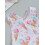 (2-3 Years, Pink) Μαγιό για νήπια κορίτσια με φλοράλ print, αμάνικο ριγέ, βολάν 6