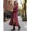 (M, Red) Robe longue d'automne occasions quotidiennes. 5