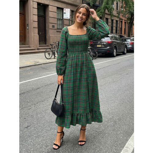 (XL, Green) Robe longue d'automne occasions quotidiennes. 2
