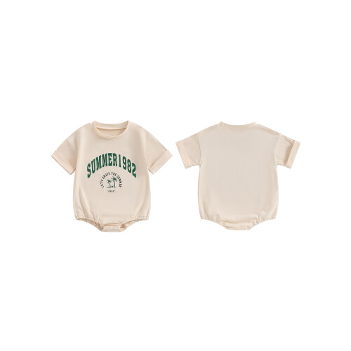 (3-6 Months, White) Tutina estiva per corte. Casual. 1