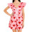 (XL, Pink) Robe courte à ou pro 1