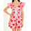 (M, Pink) Robe courte à ou pro 3