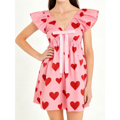 (L, Pink) Robe courte à ou pro 1