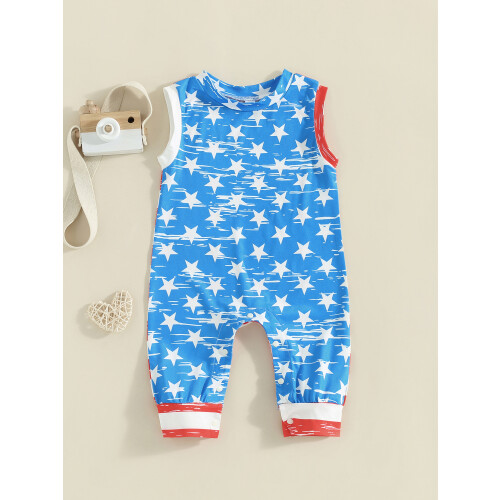 (6-12 Months, Blue) Combinaison bébé garçon de l'Indépendance 2