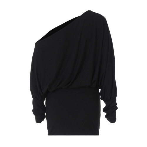 (L, Black) Robe courte asymétrique et clubs. 2