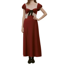 (XL, Red) Robe longue femme et tendance