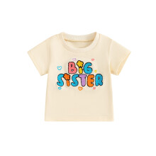 (12-18 Months, Beige) Magliette per bambine alla moda.