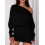 (L, Black) Robe courte asymétrique et clubs. 6