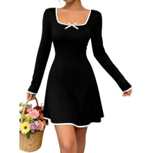 (XL, Black) Dámské podzimní mini denní nošení