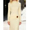 (S, Yellow) Robe longue cintrée le quotidien. 4