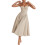 (M, Khaki) Robe midi d'été décolleté plongeant. 1