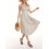 (M, Khaki) Robe midi d'été décolleté plongeant. 9