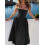 (M, Black) Robe midi d'été décolleté plongeant. 10