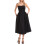 (L, Black) Robe midi d'été décolleté plongeant. 2