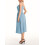 (M, Light Blue) Robe midi d'été décolleté plongeant. 3