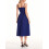 (M, Dark Blue) Robe midi d'été décolleté plongeant. 8
