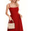 (L, Red) Rochie de vară rochie camisol 4