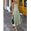 (M, Green) Robe midi d'été décolleté plongeant. 2