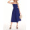 (L, Dark Blue) Robe midi d'été décolleté plongeant. 4