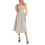 (M, Khaki) Robe midi d'été décolleté plongeant. 4