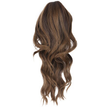 Let at have på syntetiske varmebestandige fibre bølgede hestehale hårextensions kloklemme hestehale extensions elegant og sexet anti-ridse,