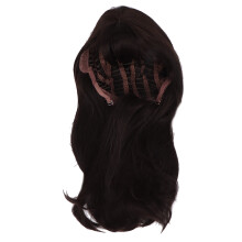 Clip-in extensions til kvinder, bløde silkehårtoppere med simuleret hovedbund for et naturligt udseende til Halloween-fester og natklubber.