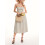 (M, Khaki) Robe midi d'été décolleté plongeant. 5