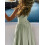 (M, Green) Robe midi d'été décolleté plongeant. 3