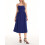 (M, Dark Blue) Robe midi d'été décolleté plongeant. 3