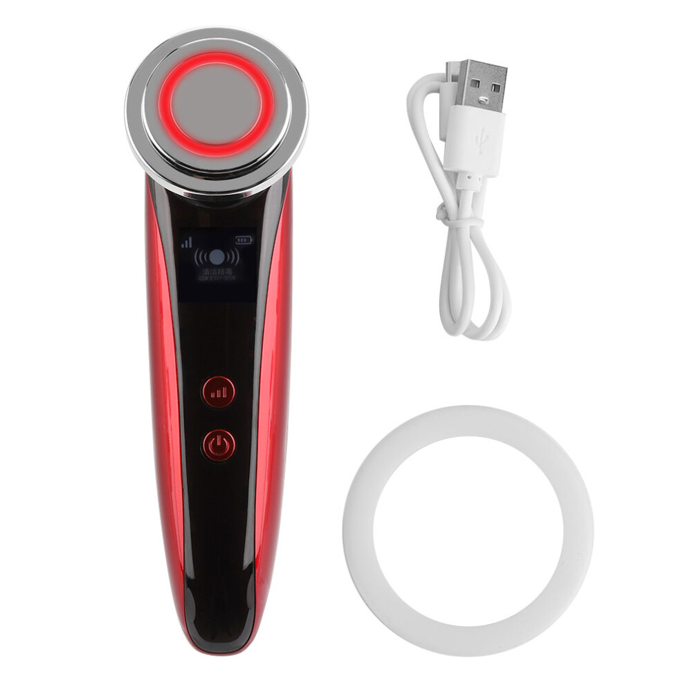 Red/Light Facial Massager With Therapy Anti Aging Skin Tightening Tool Microcurrent Device For Lifting Firming And Infusing Skincare Products At Home