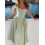 (M, Green) Robe midi d'été décolleté plongeant. 13