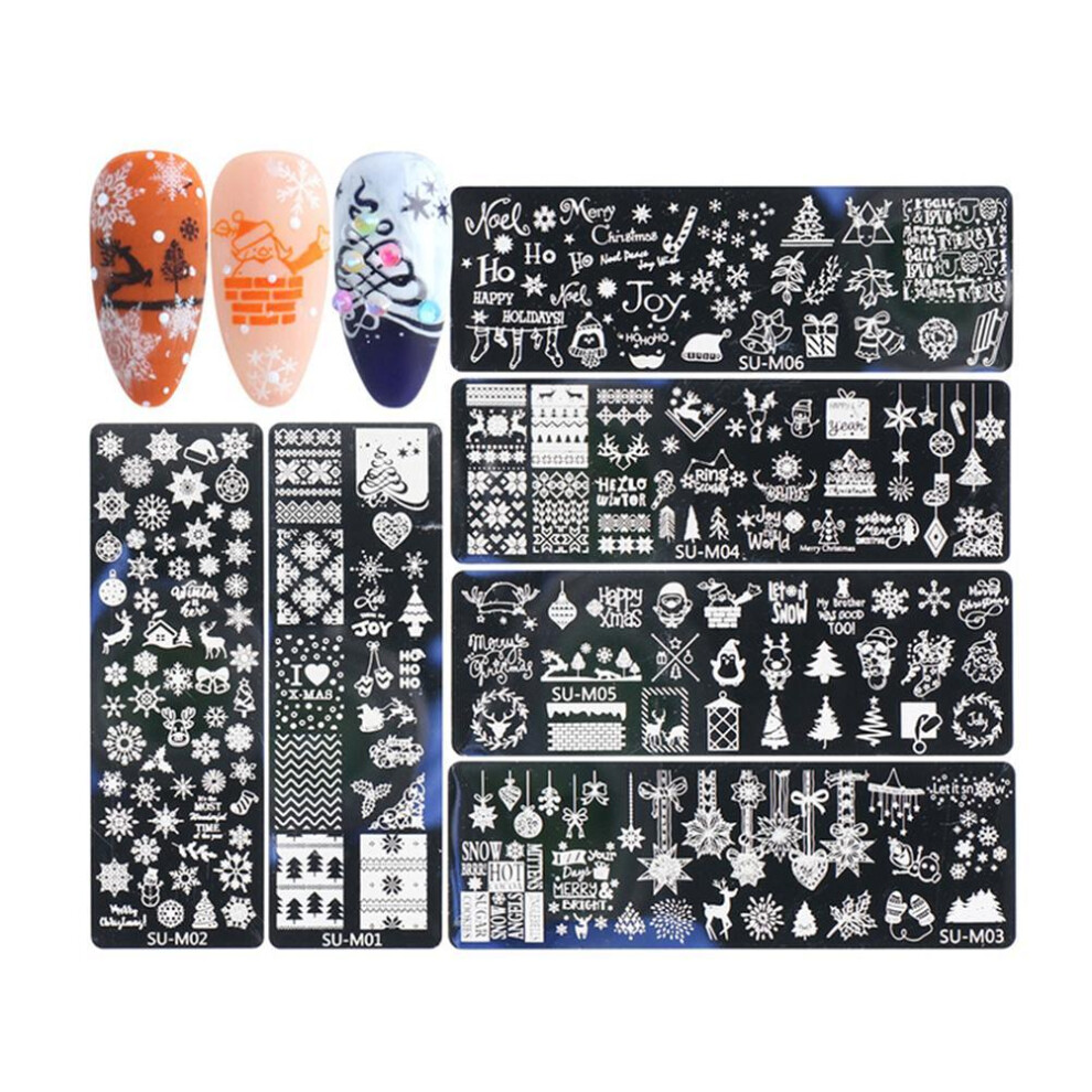 Nail Stencils Halloween Nail Art Plates Kid Friendly Design Stainless Steel Halloween Themed Patterns Deep Etching Nail Stamp Tools For Beginners And