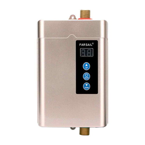 Compact Tankless Water Heater for On-Demand Use, Compact and Space-saving Installation with Automatic Shutdown Protection, High Efficiency Heating