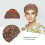 Bonnet décontracté en dentelle ornée de perles marron taille unique 5