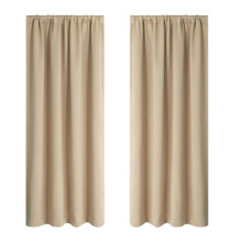 Thermal Insulated Curtains for Bedroom, Room Darkening Window Panels with Rod Pocket & Tiebacks, Blackout Fabric Energy Saving Privacy Curtains for