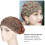 Bonnet décontracté en dentelle ornée de perles marron taille unique 11