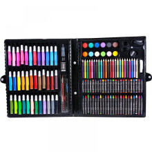 Non Toxic Art Set for Children, Assortment of Artistic Media and Great Gift for Kids and Adults in a Locking Clasp Carrying Case, 150 Pcs Drawing and
