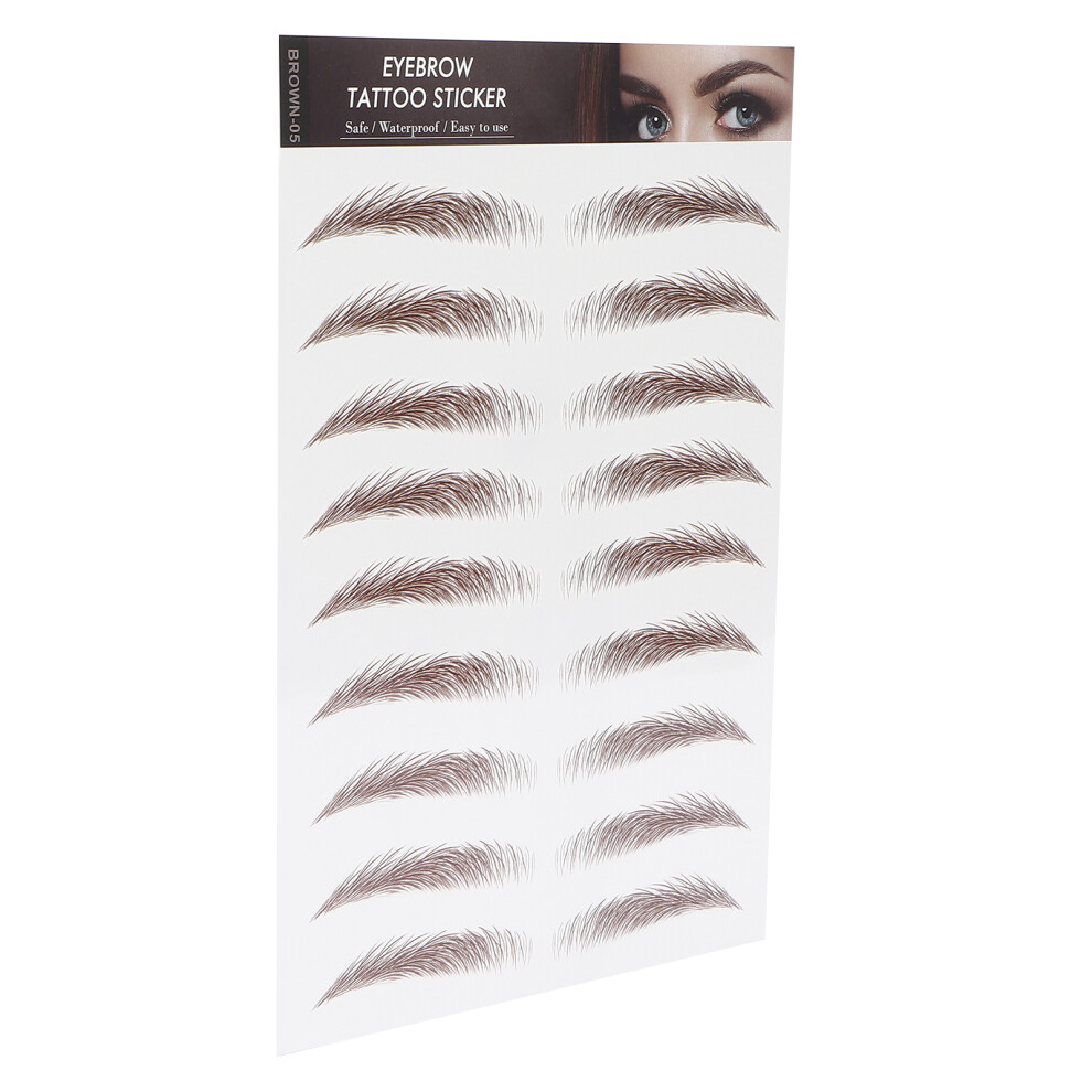 Brown Waterproof Eyebrow Tattoo Sticker -05: Long-Lasting & Natural
