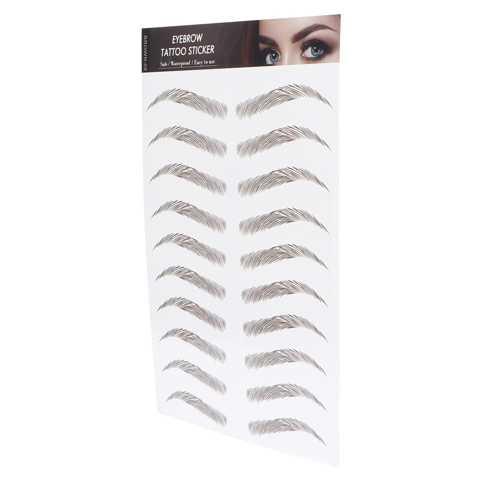 Brown -08 Waterproof Eyebrow Tattoo Sticker Breathable & Easy To Apply