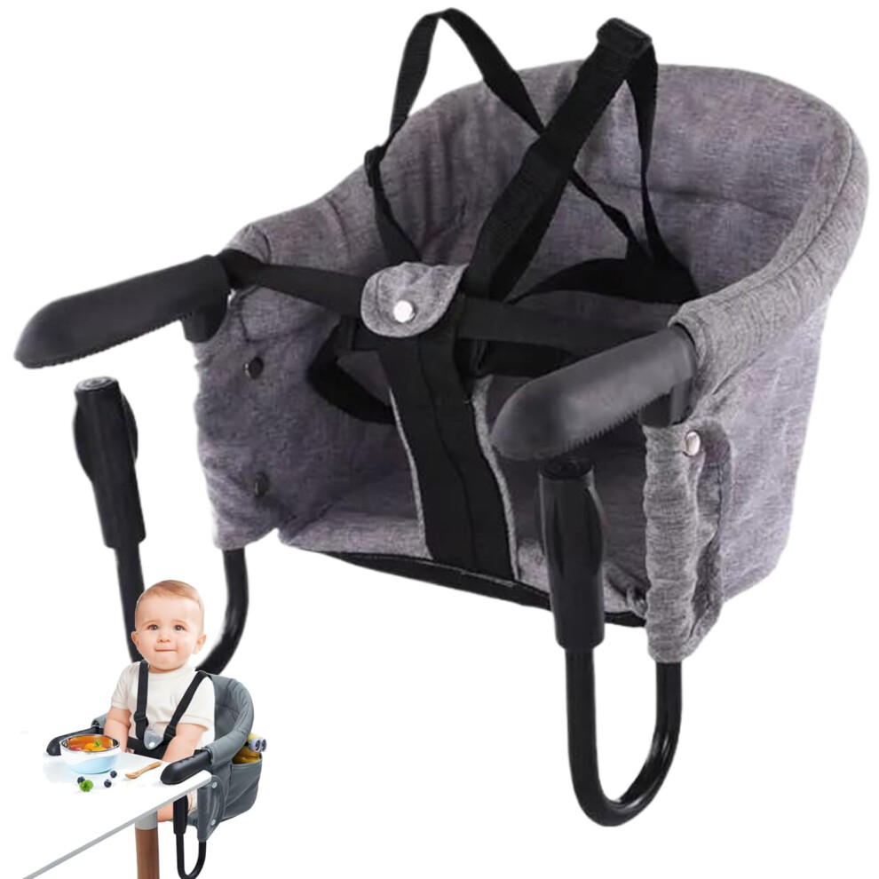 Hook on  Chair for Baby Foldable ClipOn  Chair Booster Seat To Table With Safety Belt Adjustable