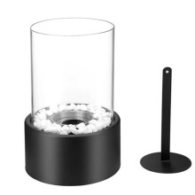 Alcohol Fireplace Portable Small Camping Stove Desktop Cylindrical Metal Outdoor Lantern White