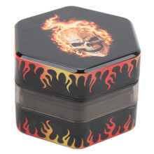 Grinder Hex Herb 50mm à 3 couches en alliage de zinc pour épices et tabac