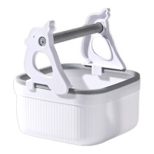 Bird Stand for Parakeets and Lovebirds, 16.5x16x16cm Desktop Training Perch with Toilet Bucket and Bite-Resistant Claw Grinding Surface