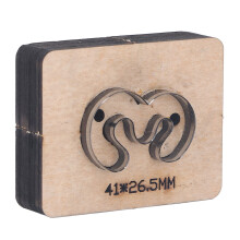 Efficient Leather Cutting Die, Birch Wood Handle & Alloy Steel Design, Beautiful Number 3 Shape, Suitable for Clean Cutting and Versatile DIY