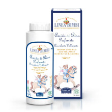 Helan Linea Bimbi Bio - Talcum Powder for Babies, Baby Powder with Aloe Vera Juice, Scented Rice Starch - Moisturising, Soothing, Against Irritation,