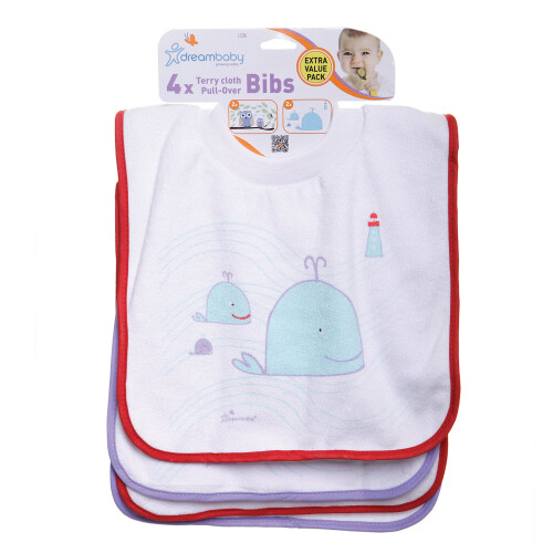 Dreambaby Terry Cloth Pullover Baby Bibs - Super A 1